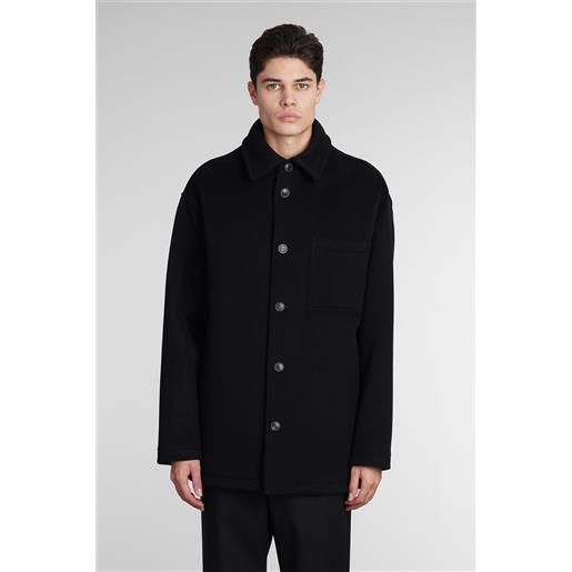Emporio armani giacca casual in lana nera