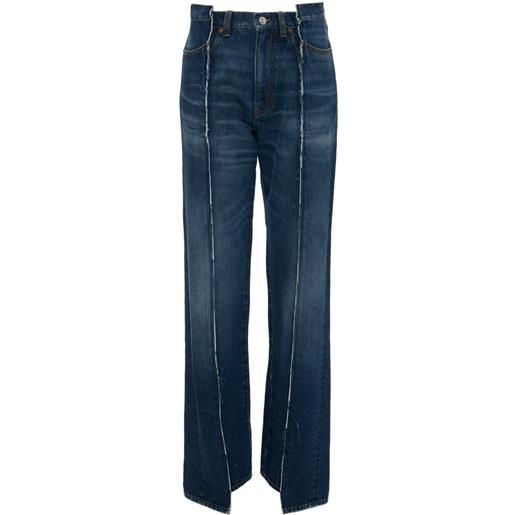 Victoria Beckham jeans dritti asimmetrici - blu