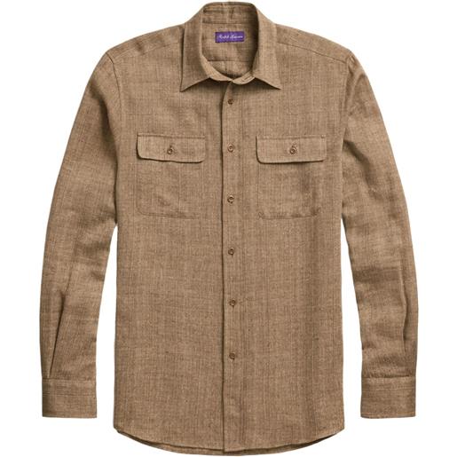 Ralph Lauren Purple Label camicia con maniche lunghe - toni neutri