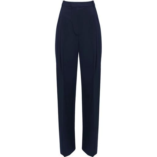 Victoria Beckham pantaloni sartoriali con chiusura nascosta - blu