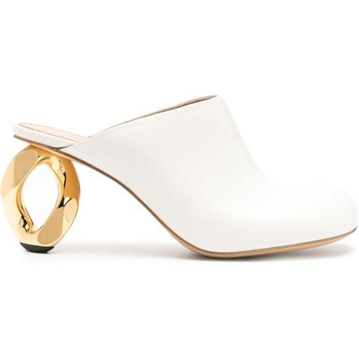 JW Anderson mules con catena 75mm - bianco