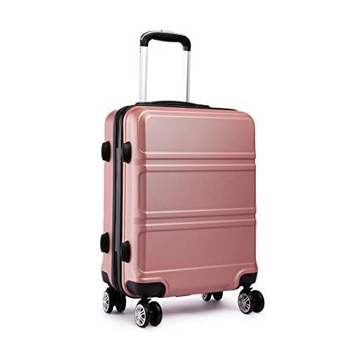 Kono 74cm alta capacità e durata abs valigia con 4 rigida ruote valigie trolley grande 28'' (nude)