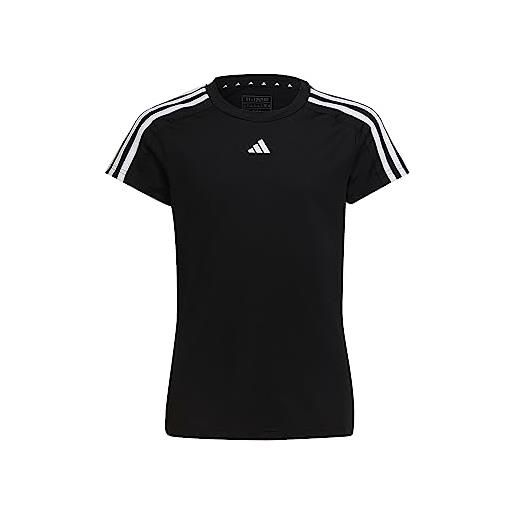 adidas g tr-es 3s t maglietta, nero/bianco, 5 años bambine e ragazze