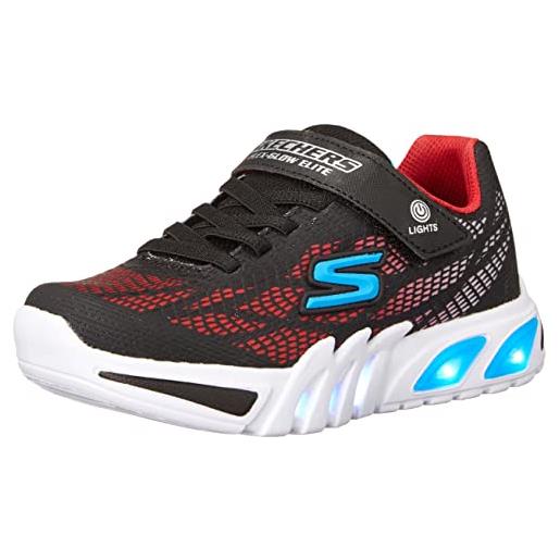 Skechers 400137l bkrb, scarpe da ginnastica bambini e ragazzi, nero sintetico rosso blu trim, 33 eu