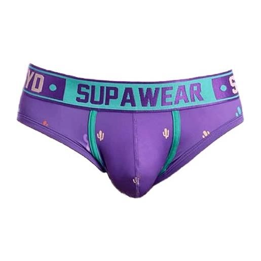 Supawear sprint cacti brief underwear prickly purple slip, viola, l unisex-adulto