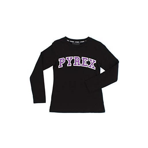 Pyrex kids 021108 t-shirt bambina nero 8a