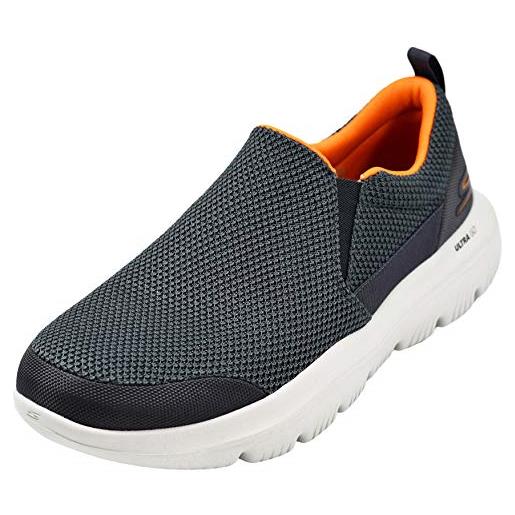 Skechers go walk 4 scarpe da ginnastica basse, 0, arancio carbone, 8 uk x-wide