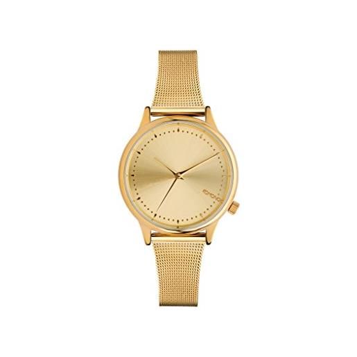 KOMONO estelle royale gold women's japanese quartz 36mm analogue watch with stainless steel mesh bracelet