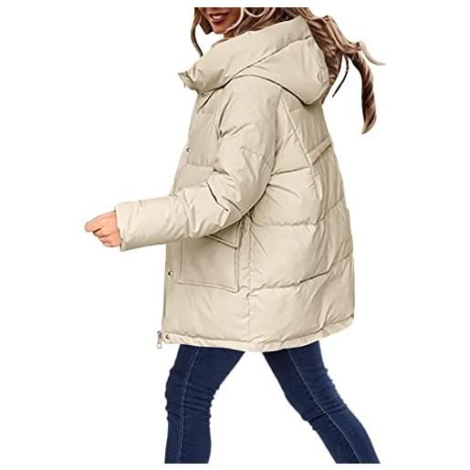 Fulidngzg giacca donna curvy taglie forti antivento piumini lungo trapuntata 2023 giacca invernale autunnale outdoor giubbotto slim fit cotone piumino trekking elegante