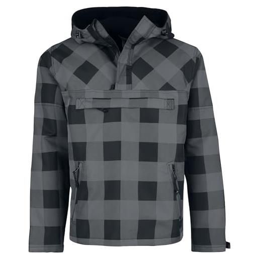 Brandit windbreaker classic uomo giacca a vento nero/grigio xl 100% poliestere