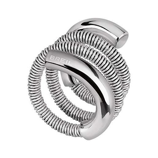 Breil anello donna collezione new snake steel