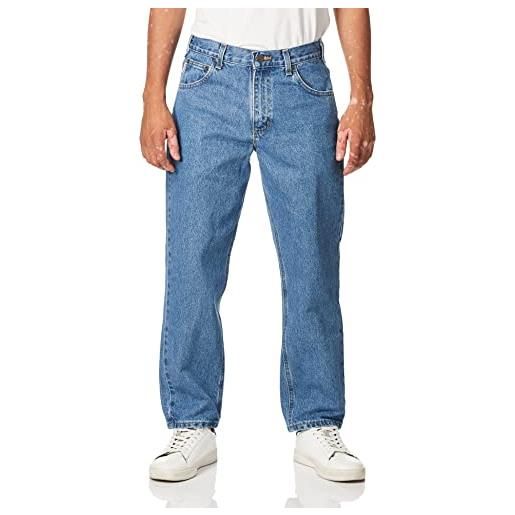 Carhartt visita the store, jeans da uomo a cinque tasche con gamba affusolata, stonewash, 54w x 32l