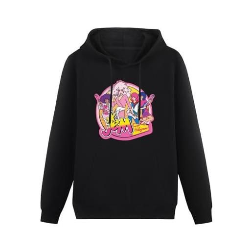 BSapp jem and the holograms mens funny unisex sweatshirts graphic print hooded black sweater l