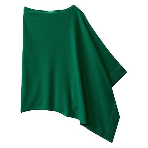 United Colors of Benetton mantella 1235du00t, poncho e mantelle fatti a maglia donna, verde bottiglia 1u3, os