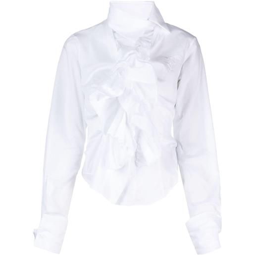 Vivienne Westwood camicia asimmetrica con ricamo - bianco