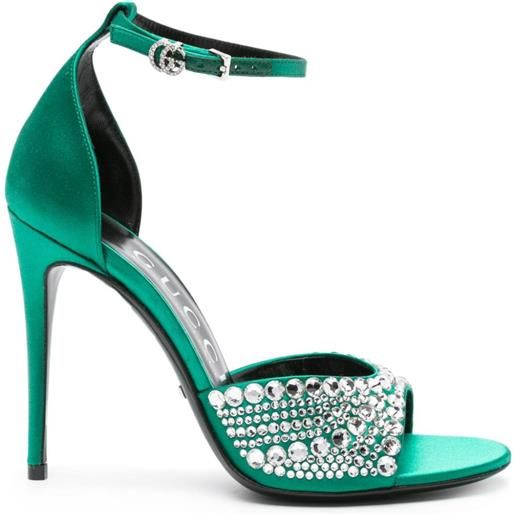 Gucci sandali con cristalli 100mm - verde