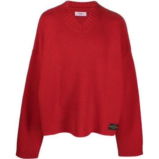 Martine Rose maglione con applicazione - rosso
