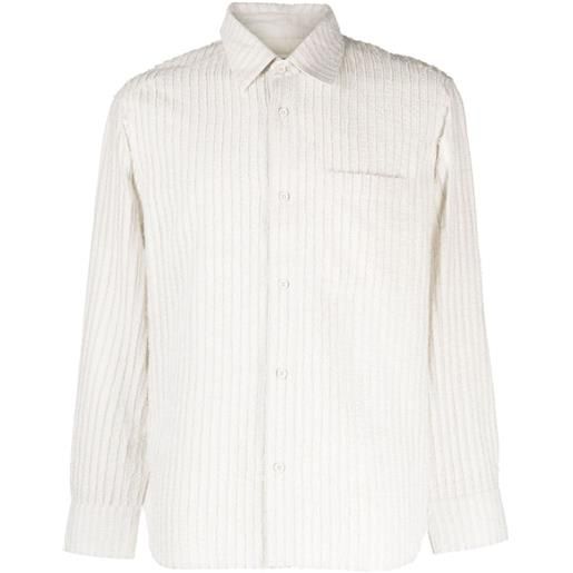 Craig Green camicia con ricamo a righe - bianco