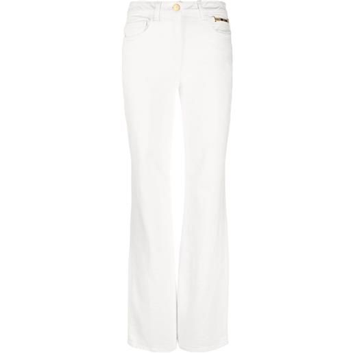 Elisabetta Franchi jeans svasati a vita alta - bianco