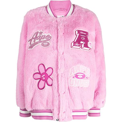 AAPE BY *A BATHING APE® bomber con applicazione - rosa