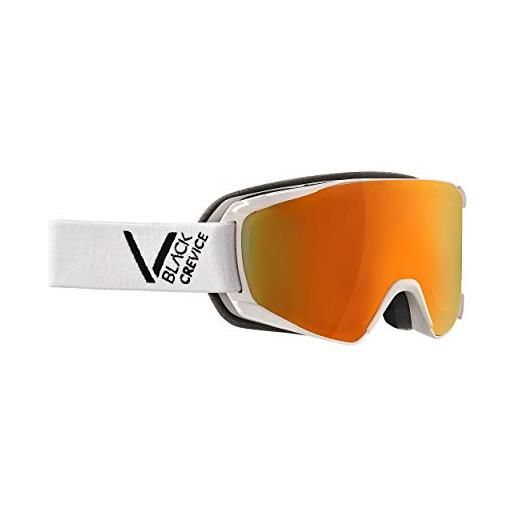 Black Crevice occhiali da sci - schladming - doppio parabrezza, rivestimento anti-appannamento, protezione uv400 (bianco/nero, m (circonferenza testa 55-58 cm)). . 