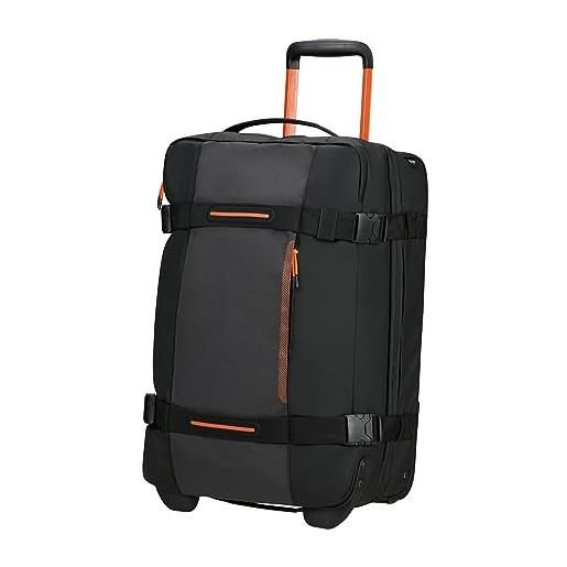 American Tourister urban track, borsa da viaggio s con 2 ruote, 55 cm, 55 l, nero (nero/arancione), nero (black/orange), s (55 cm - 55 l), borse da viaggio