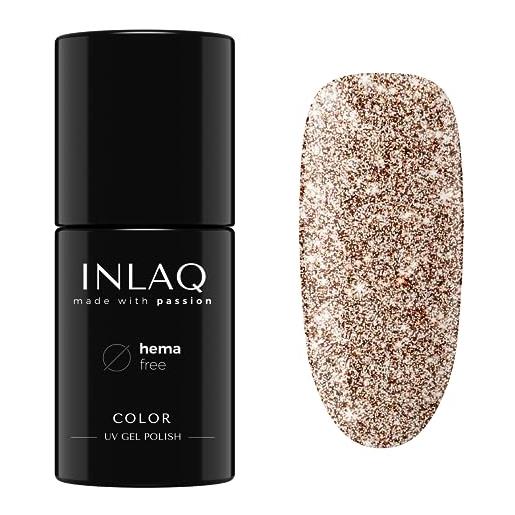 INLAQ® hema free uv nail polish glitter shiny signs collection - gel nails free by hema - smalto gel glitter uv lacquer in leo colours - 6ml