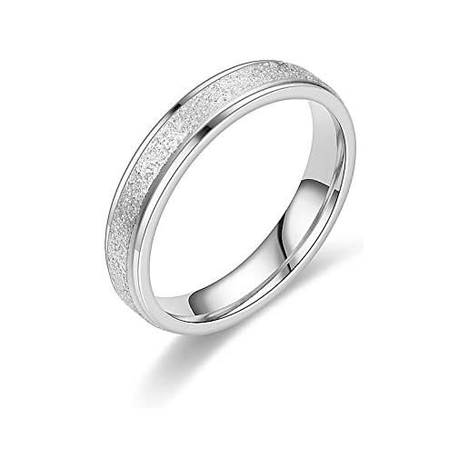 Bysonglezai anello anelli gioielli donna anelli anello di grandi dimensioni curvo smerigliato in oro rosa larghezza 6 mm anelli in oro di tipo geometrico semplice per donna 7 argento