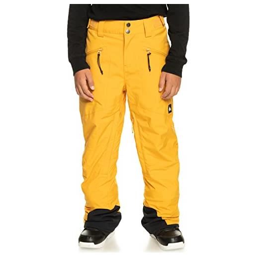 Quiksilver boundry pantaloni da snowboard da ragazzo 8-16 giallo