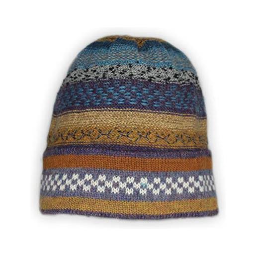 Invisible World cappello invernale 100% vera lana di alpaca carmen berretto invernale donna -l