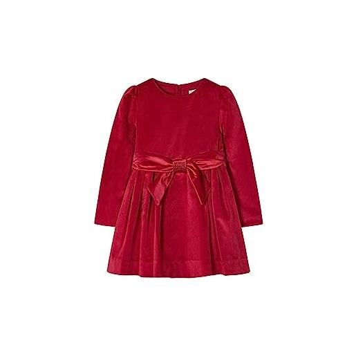 Mayoral vestito velluto per bambine e ragazze rosso 3 anni (98cm)