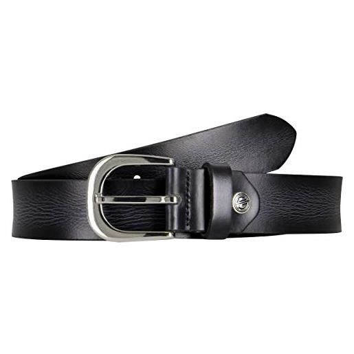 Lindenmann women's leather belt/women's belt, full grain leather, black, farbe/color: nero, size us/eu: waist size 31.5 m eu 80 cm