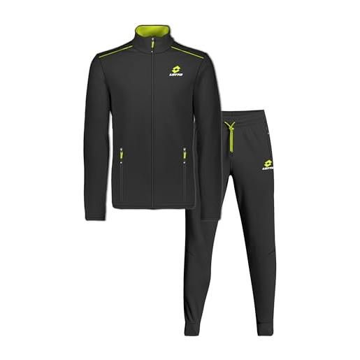 Generico tuta uomo lotto full zip in felpa 434912 (xxl, nero)