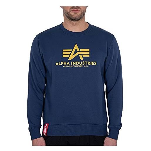 Alpha industries basic sweater felpa da uomo navy