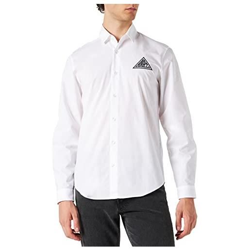 Just Cavalli camicia giacca elegante da lavoro, 100 white, 54 uomo