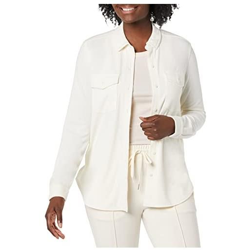 Amazon Essentials camicia da lavoro (taglie forti disponibili) (in precedenza amazon aware) donna, bianco sporco, m