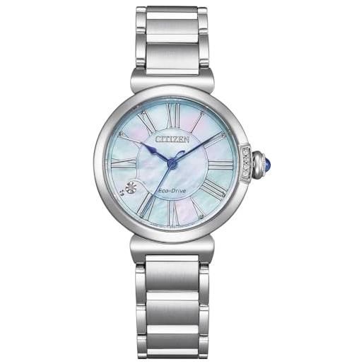 Citizen orologio da donna analogico eco-drive one size argento 32025929, argento, misura unica, bracciale