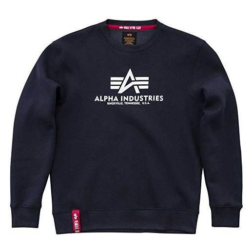 Alpha industries basic sweater felpa da uomo navy