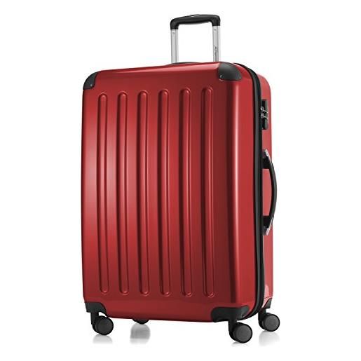 Hauptstadtkoffer - alex - valigia rigida, trolley espandibile, bagaglio con 4 ruote doppie, 75 cm, 119 litri, rosso