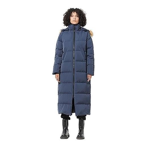 Fitouch waukee cappotto lungo da donna con imbottitura in piumino | potere di riempimento 700+ | lunghezza intera