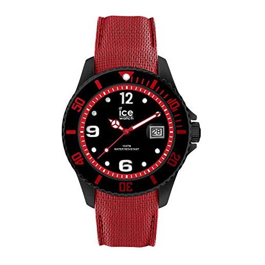 Ice-watch ice steel black red orologio nero da uomo con cinturino in silicone, 015782 (large)