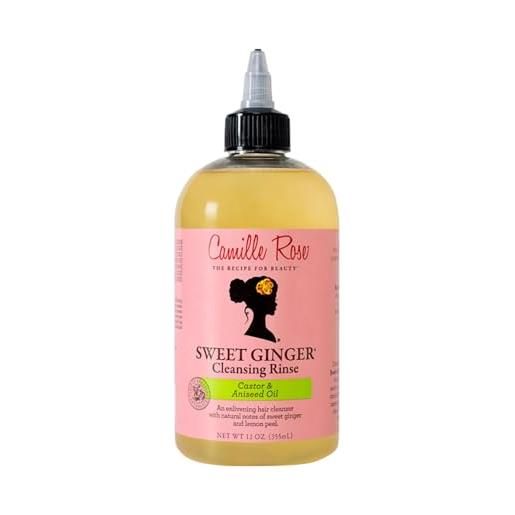 Camille Rose sweet ginger cleansing rinse 355ml - detergente per capelli con zenzero dolce e scorza di limone. Con olio di ricino. 