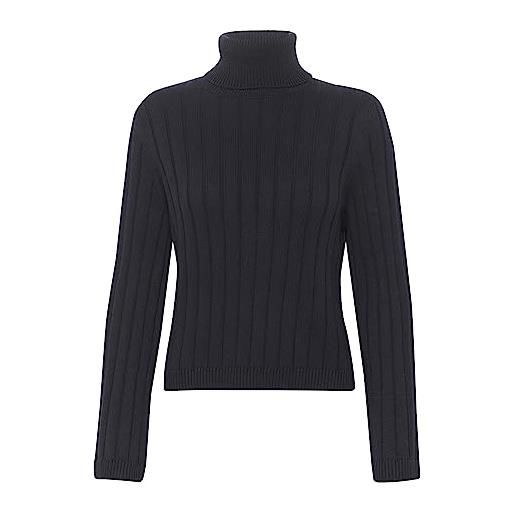 Part Two pullover da donna rollneck regular fit long sleeves knitted top, navy scuro, m