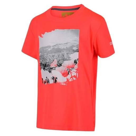 Regatta alvarado t-shirts, unisex bambini, fiery coral, s