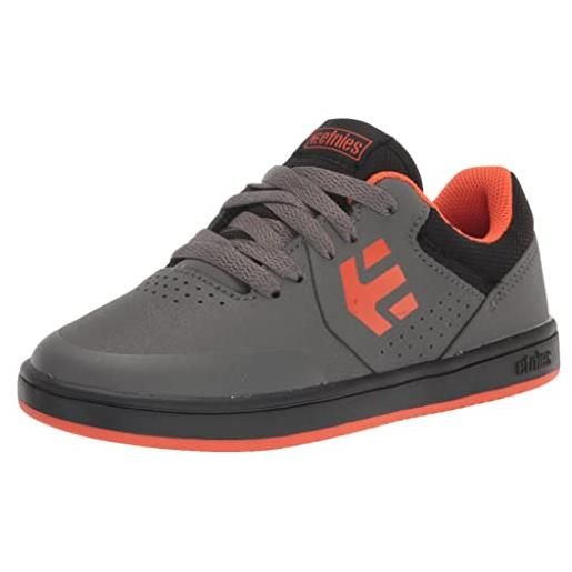 Etnies kids marana, scarpe da skateboard, grey/black/orange, 38 eu