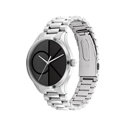 Calvin Klein orologio analogico al quarzo unisex con cinturino in acciaio inossidabile argentato - 25200163