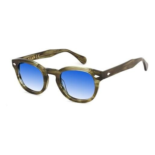 X-LAB xlab 8004 occhiali da sole stile moscot, 50mm, verde/azzurro, unisex