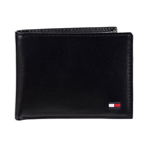 Tommy Hilfiger, portafoglio in pelle con portacarte, nero (black), taglia unica