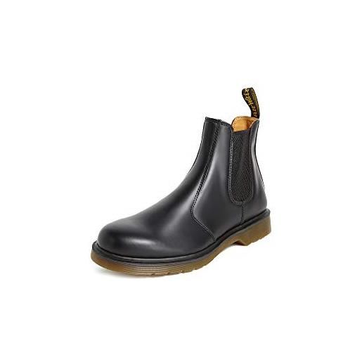Dr. Martens 2976 smooth chelsea, anfibi unisex adulto, black nappa, 43 eu