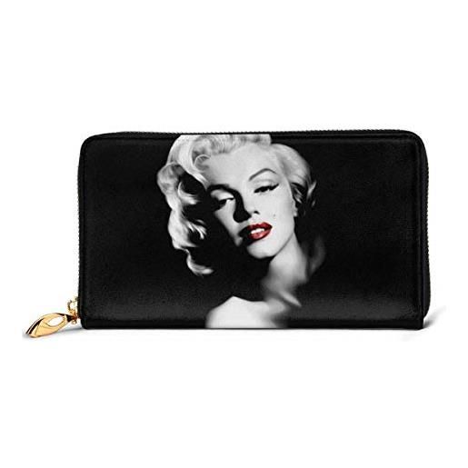 BGHYT portafoglio marilyn monroe wallet rfid blocking genuine leather zip-around wallets purse travel purse around card holder organizer clutch bag